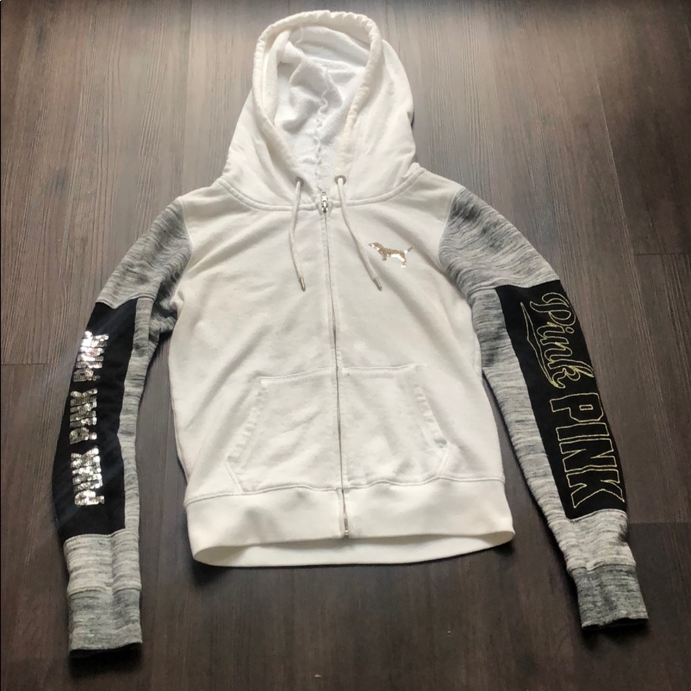 *SOLD* Victoria’s Secret PINK bling full-zip hoodie - Picture 2 of 7